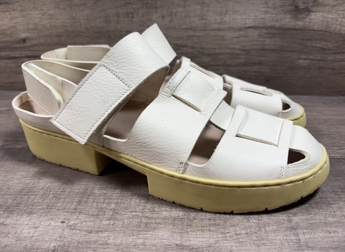 Trippen white leather sandals - trippen,