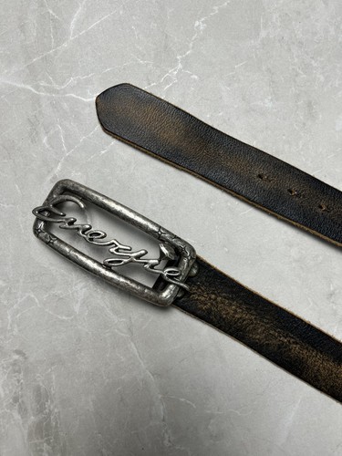 Vintage energie leather belt - leather,