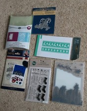 Clearout.6 Mixed Packs. Stamps, dies, embossing Folders. Mainly Christmas