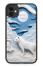 White Artic Wolf Rubber Phone Case Wolfs Wolves Snow Christmas Antarctic CZ38