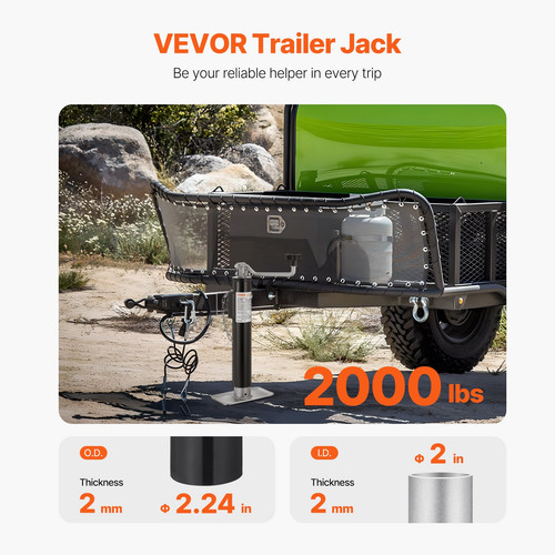 Trailer jack 2000 lbs dynamic - jack,,