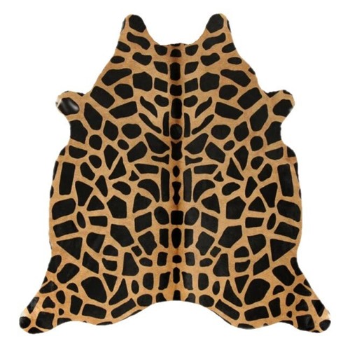 6x6 giraffe cowhide rug - ft,