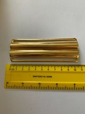 11CMS LONG VINTAGE  GOLD  INTERLOCKING SLIDE BUCKLE