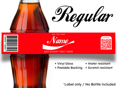 Personalised coca cola label - personalised,