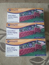 3x Packs of Brick Effect Garden Edging ( 1 pack contains 4 panels )  12 in total