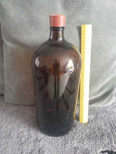 Large brown glass vintage
