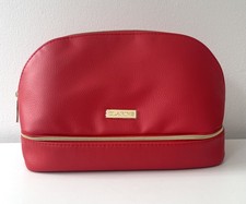 New Clarins Red Make Up Bag Travel Wash Toiletries Bag New Without Tags 