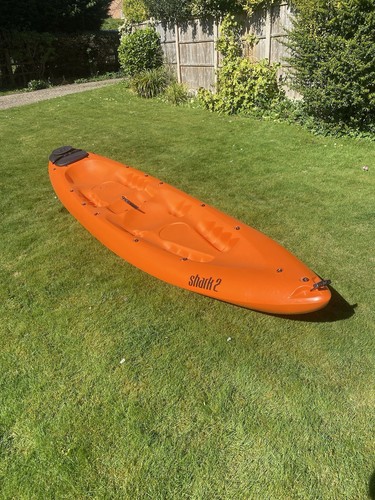 Shark kayak man - shark,