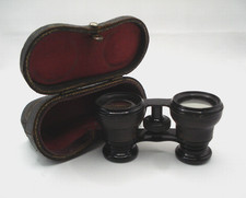 Antique Lemaire Fabt Paris Opera Glasses Binoculars With Original Leather Case