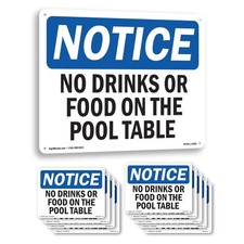 No Drinks Or Food On Pool