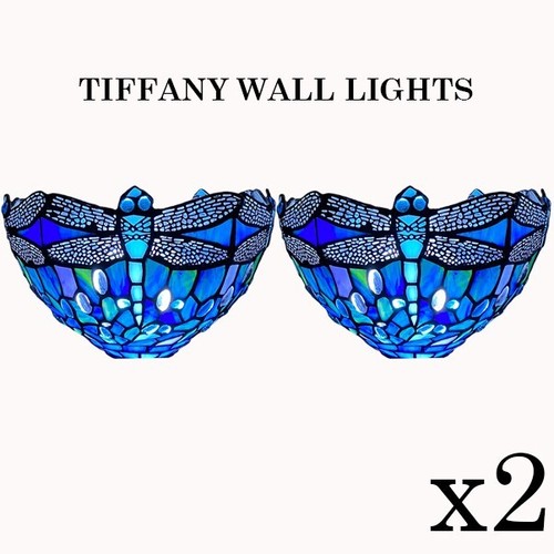Pair tiffany style blue - pair,
