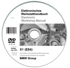 BMW X1 (E84) 2009-2015 WORKSHOP MANUAL REPAIR MANUAL ON CD