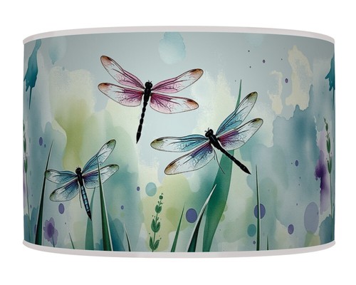 Watercolor dragonfly lampshade - watercolor,
