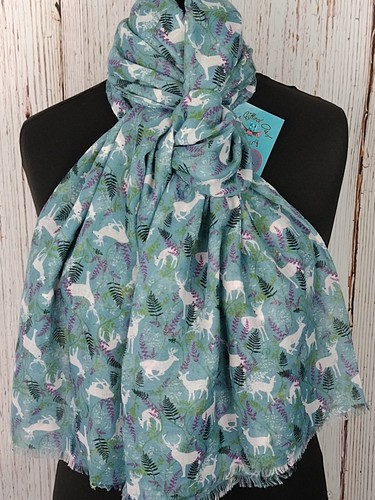 Peony reindeer scarf aqua - peony®,