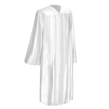 Endea Church Shiny White Adult Choir Robe Unisex