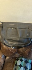 Emporio Armani Black Leather Messenger Pouch/Bag/SideBag