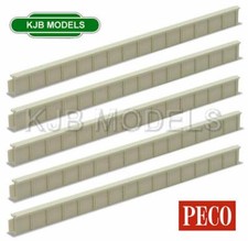 BNIB N Gauge Peco NB-27 Platform edging, concrete type (5 pcs)