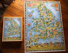 RARE Jigsaw Historic England and Wales 1250 Pieces COMPLETE - 75 x 56cm UK Made
