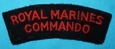 GENUINE ROYAL MARINES COMMANDO CLOTH SHOULDER TITLE PATCH MILITARY BADGE
