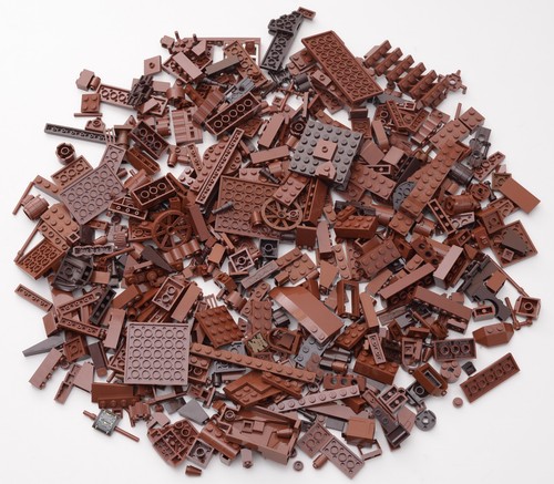 Lego half kilo brown bricks - half, a