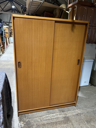 Vintage 1960s teak wardrobe - vintage,