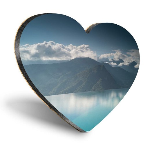 Heart mdf coasters mountain - coasters,