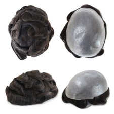 Mens Toupee Human Hair