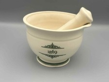 The 1869 Victorian Pottery Green Pestal and Mortar