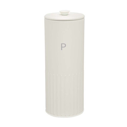 Pasta tin metal ivory - ivory, round