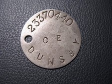 WW2 dog tag - Ex Forgotten