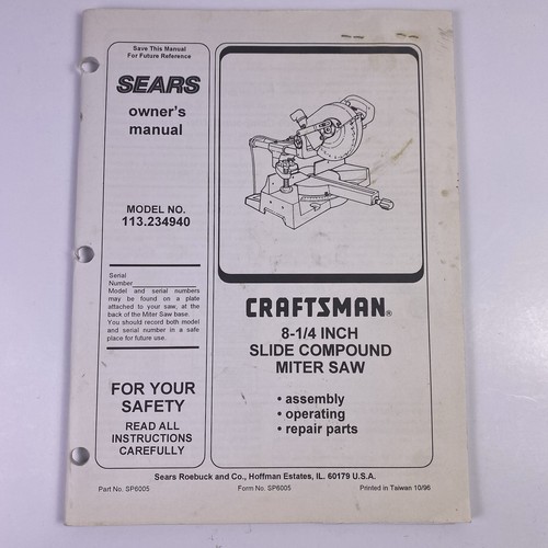 Craftsman 113 234940 - 113.234940, saw