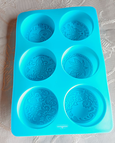 Silicone round soap - round, mould