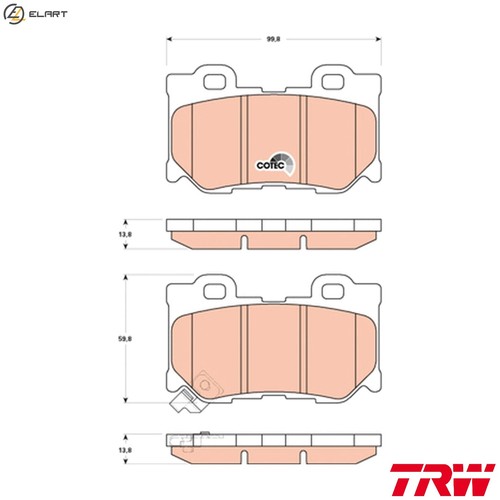Brake pad set disc - pad,
