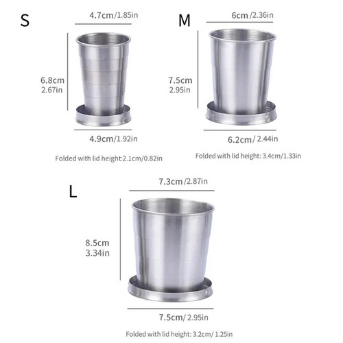 Stainless steel collapsible - stainless,