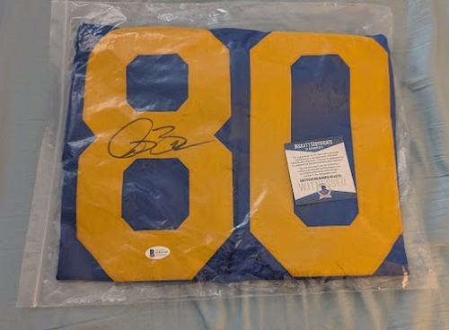 Isaac bruce signed custom - isaac,