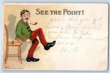 1907 humor man nail trap - humor,