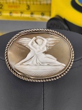Antique silver shell cameo - silver,