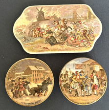 3 Victorian Prattware Pot Lids - Good Condition Lot 3