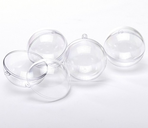 Part clear plastic bauble - plastic,