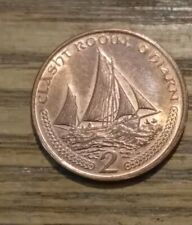 Rare 2p Coin Sailing Isle of Man  Circulated IOM Manx Collectable Currency Two 