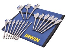 Irwin 17 Piece Flat Wood Bit Set