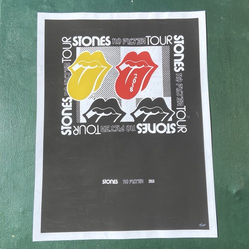Rolling stones lithograph - stones,