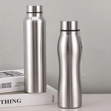 1000ml Stainless Steel Sports Water Bottle Metal Flask Gym Camping Drinkware