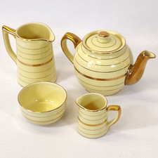Sadler Yellow Tea Set With