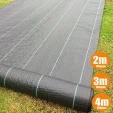 4M Wide Heavy Duty Weed Control Fabric Membrane Garden Landscape Ground Cover UK