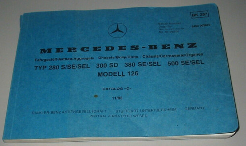 Ersatzteilkatalog mercedes - mercedes, w