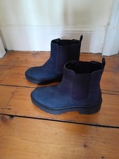 Tu Navy Nubuck Chunky Ankle