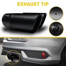 Car Dual Exhaust Tips Black