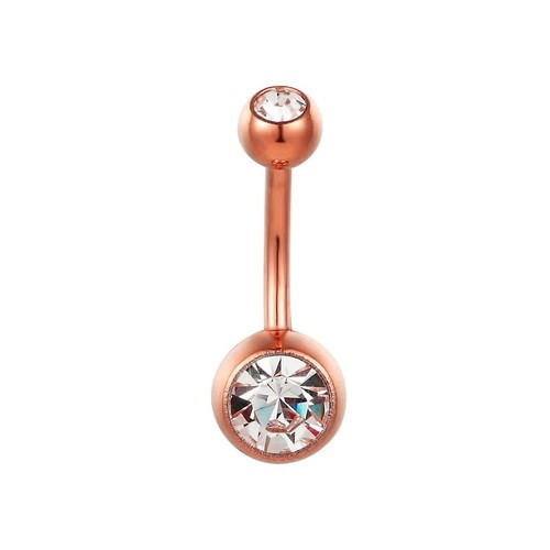 Solid titanium belly bar - belly, 14g