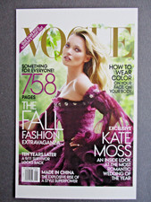 POSTCARD KATE MOSS Vogue Magazine Cover 2011 Mario Testino Photograph